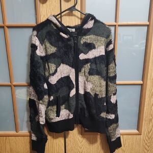 Anatomie Ciara Sweater Zip Hoodie In 3D Camo Size Large